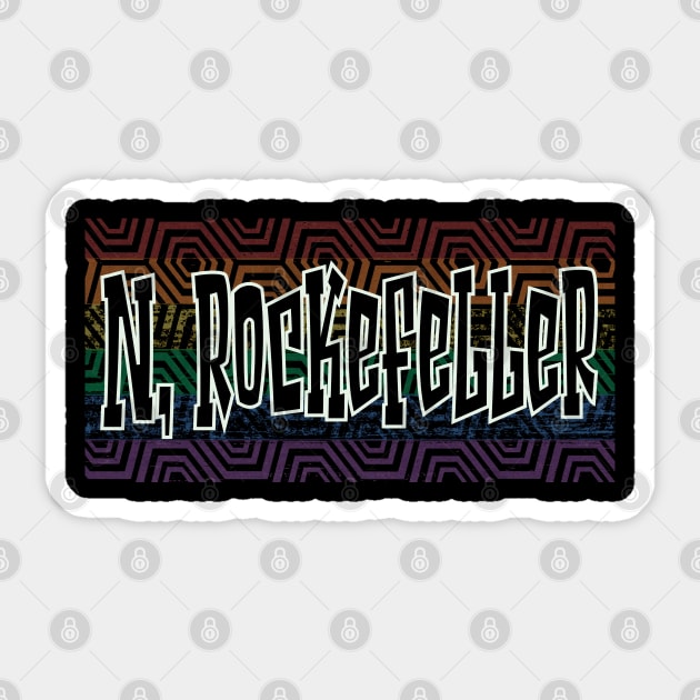 LGBTQ PATTERN AMERICA ROCKEFELLER Sticker by Zodiac BeMac